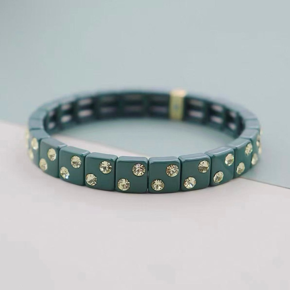 Roxanne Assoulin -  Bit X Bit Green Stretch Bracelet
